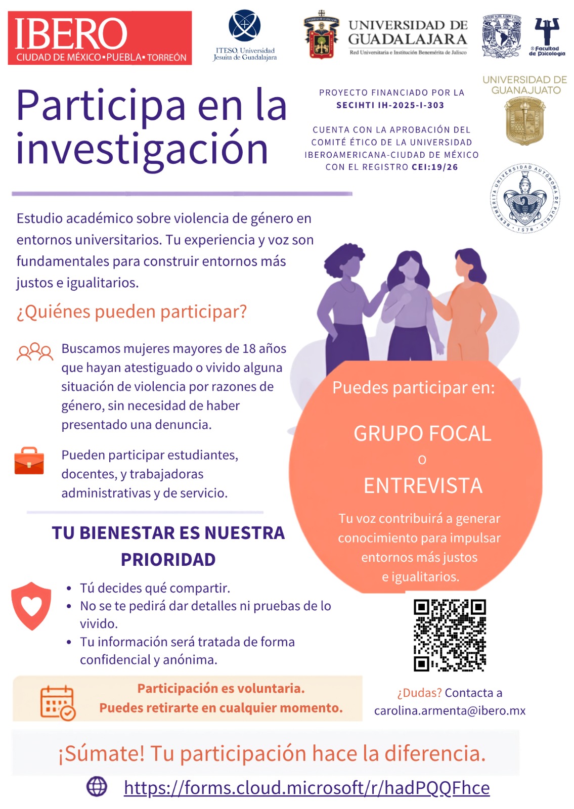 Participa en la investigación